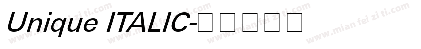 Unique ITALIC字体转换